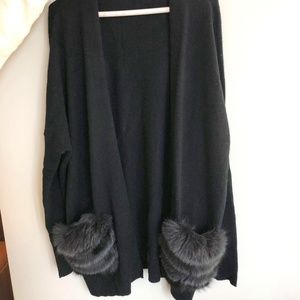 Real Fox Fur pocket sweater